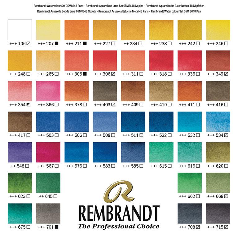 レンブラント固形水彩絵具 48色セット | 製品情報 | ターレンスジャパン